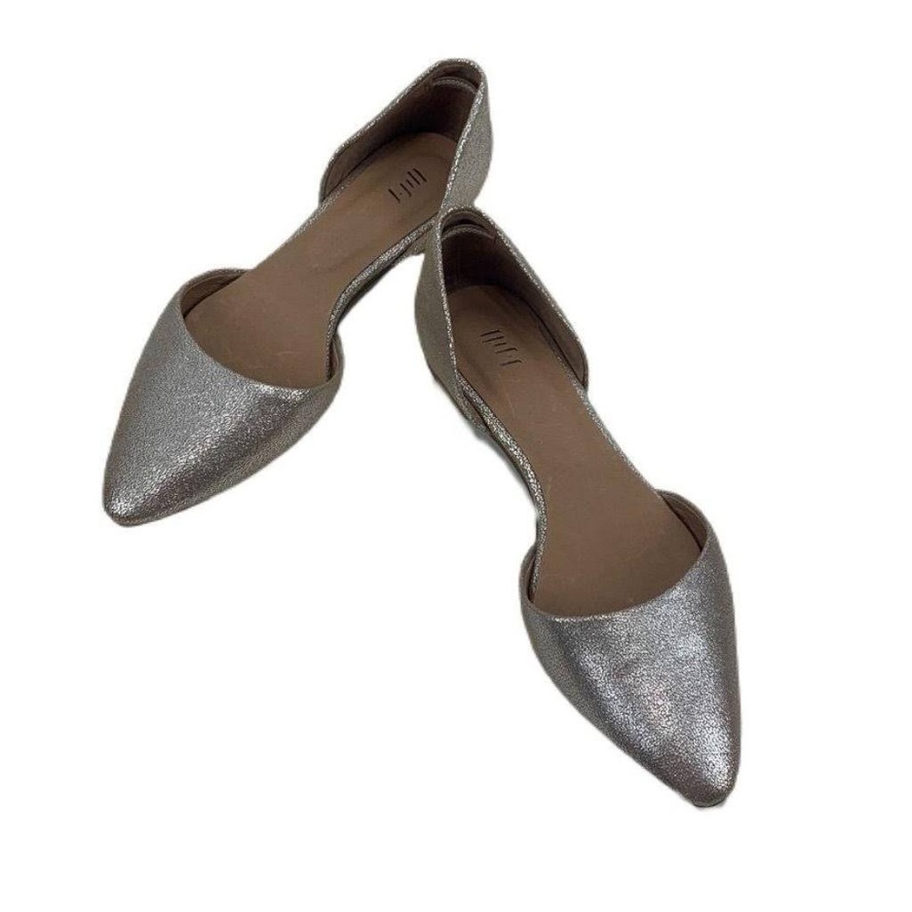 J.Jill, silver pointed flats